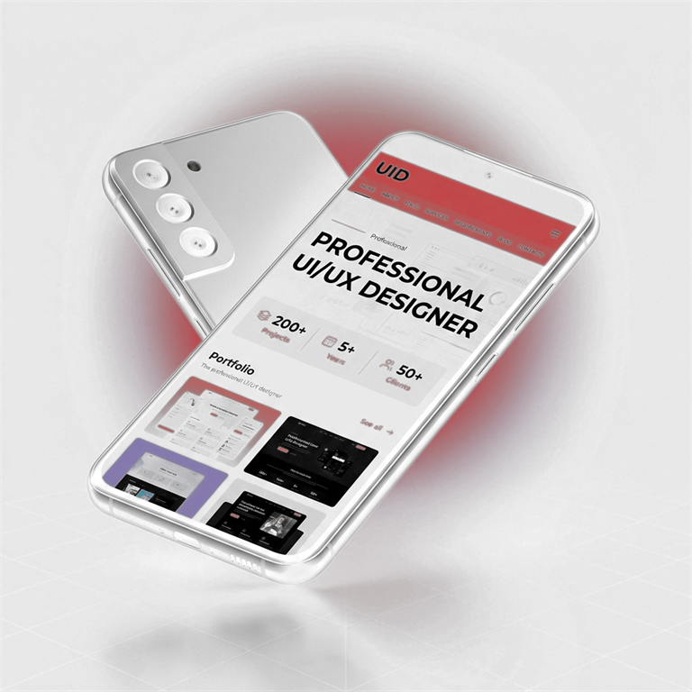 UI Designer website displayed on mobile — ui-designer.in
