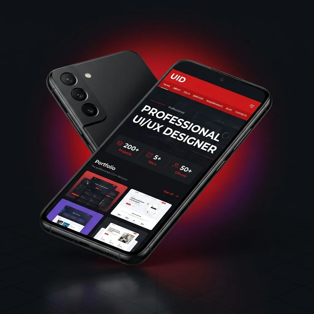 UI Designer responsive website interface showcase
